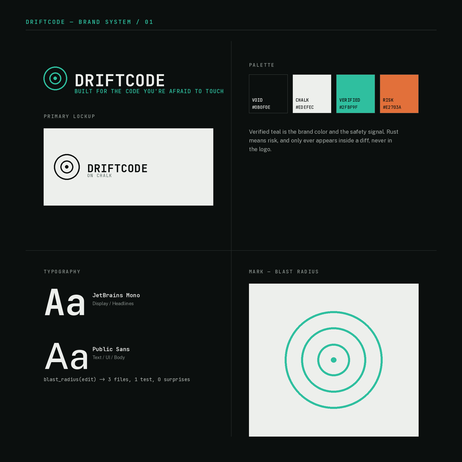 Driftcode brand system